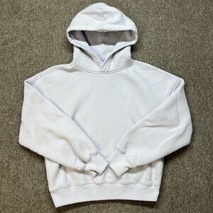 Abercrombie & Fitch Oversized Pink Pullover Hoodie XS unisex Cotton Blend Fleece